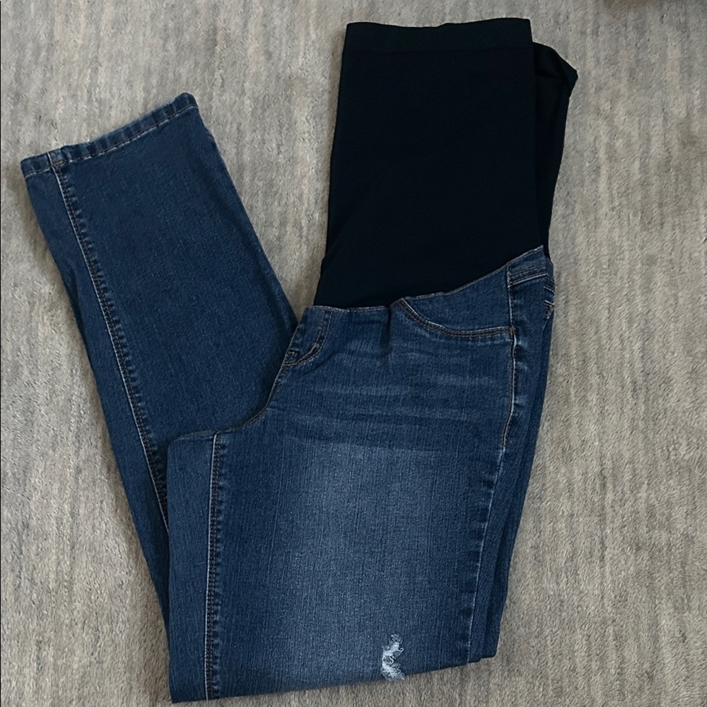 1822 Denim Maternity Dark Wash Ankle Jeans